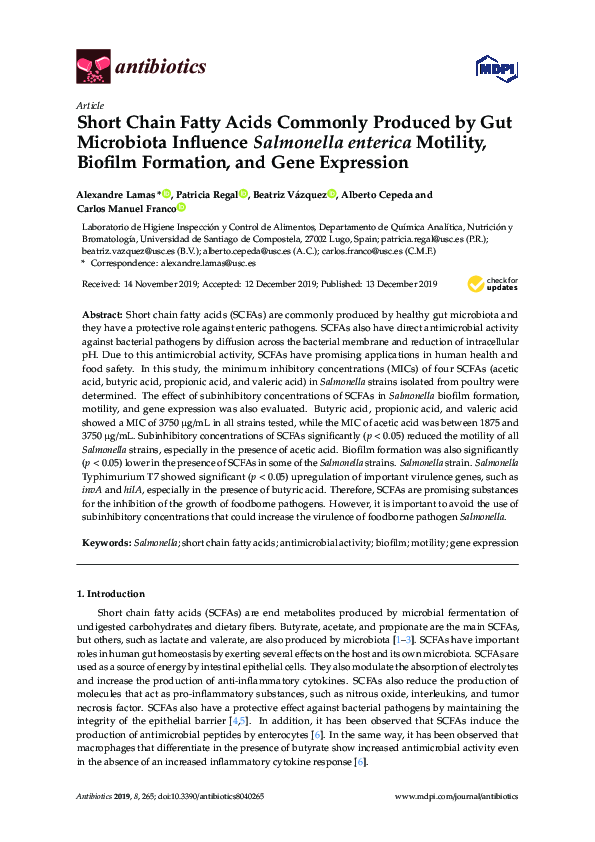 (PDF) Short Chain Fatty Acids Commonly Produced by Gut Microbiota ...