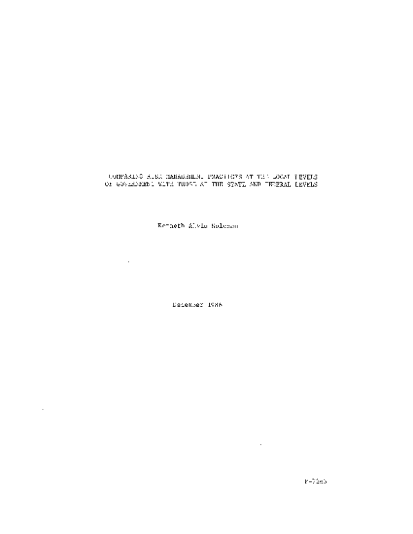 (PDF) Comparing Risk Management Practices at the Local Levels of ...