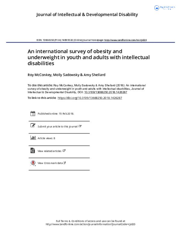 (PDF) An international survey of obesity and underweight in youth and ...