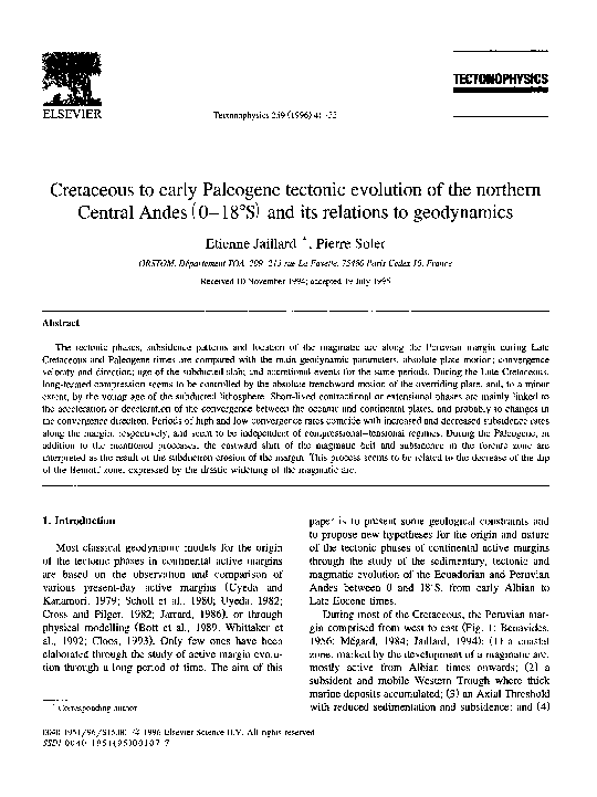 (PDF) Cretaceous to early Paleogene tectonic evolution of the northern ...