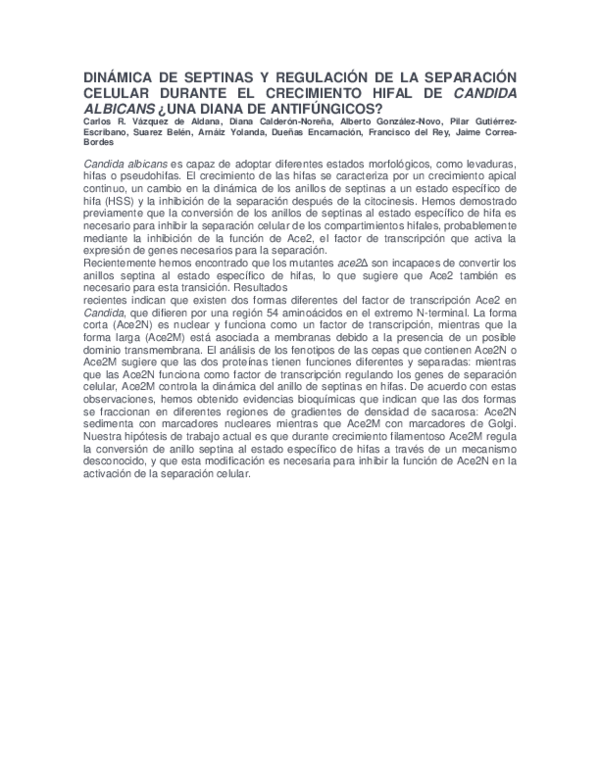 (PDF) Dinámica de septinas y regulación de la separación celular ...