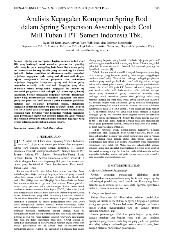 (PDF) Analisis Kegagalan Komponen Spring Rod dalam Spring Suspension ...
