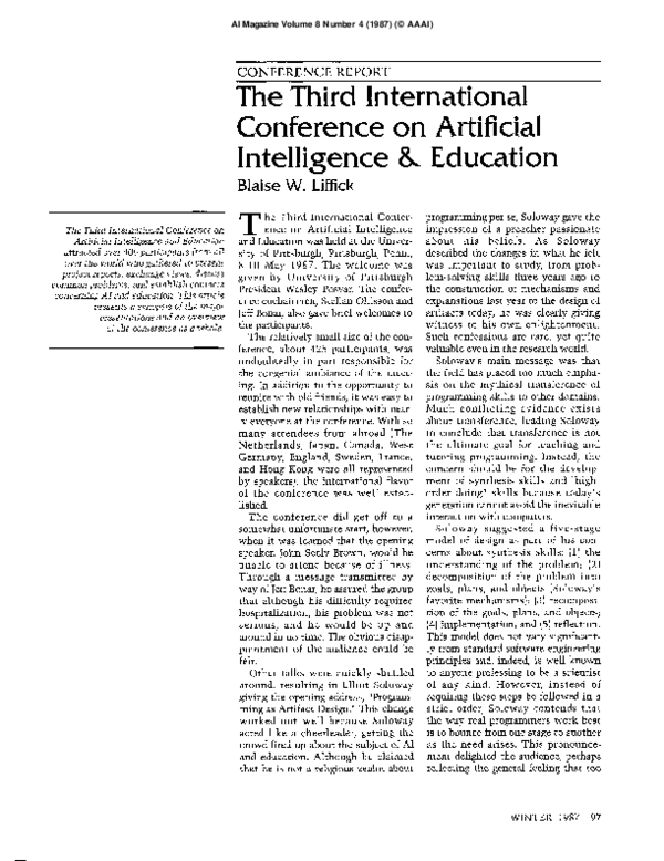(PDF) Third international conference on artificial intelligence and ...