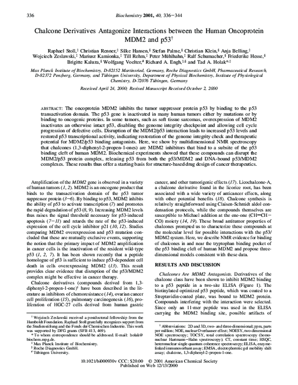 (PDF) Chalcone Derivatives Antagonize Interactions between the Human ...