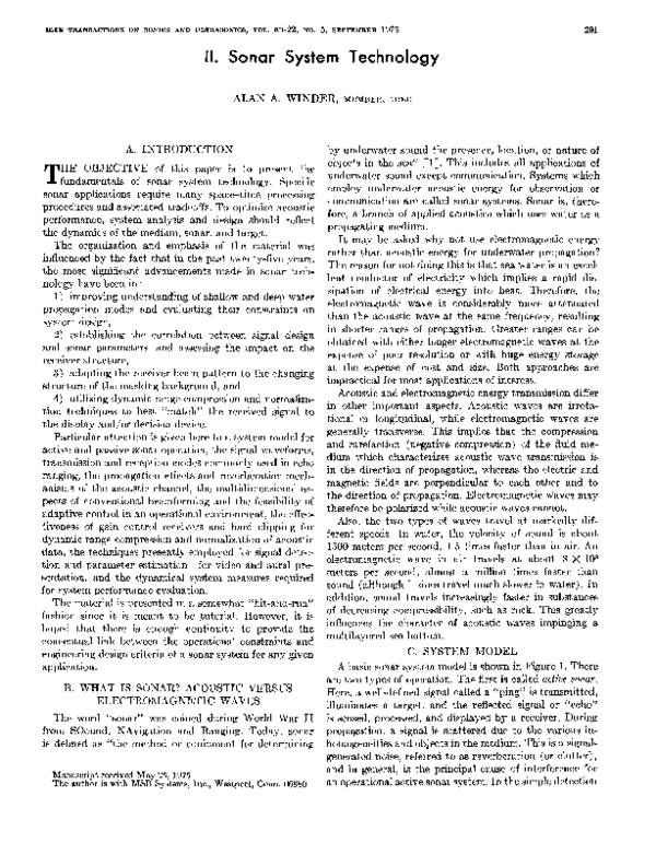 (PDF) II. Sonar System Technology
