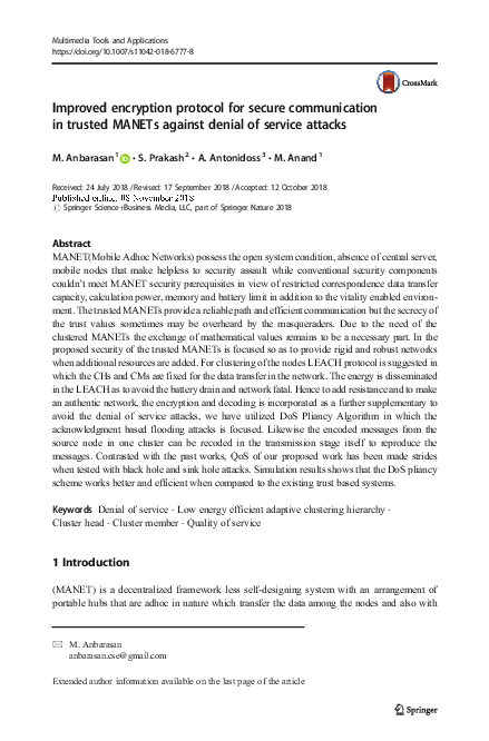 (PDF) Improved encryption protocol for secure communication in trusted ...