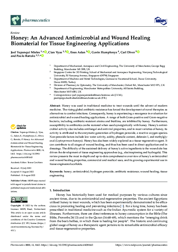 (PDF) Honey: An Advanced Antimicrobial and Wound Healing Biomaterial ...
