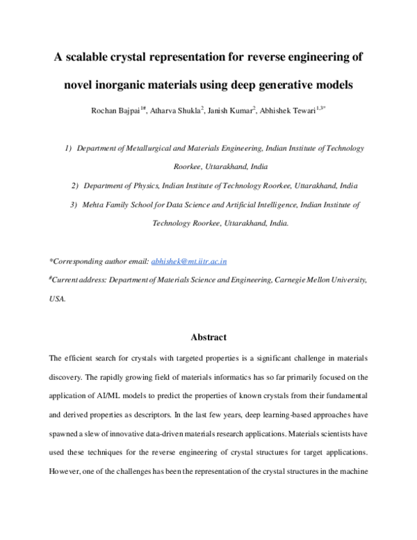 (PDF) A scalable crystal representation for reverse engineering of ...