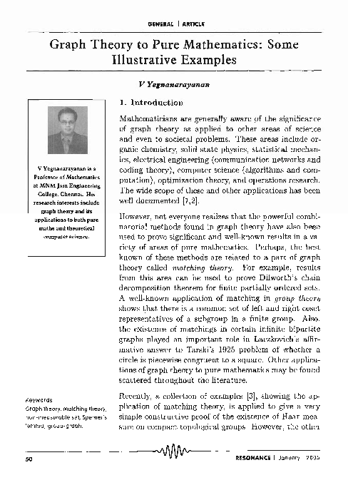 (PDF) Graph theory to pure mathematics: Some illustrative examples