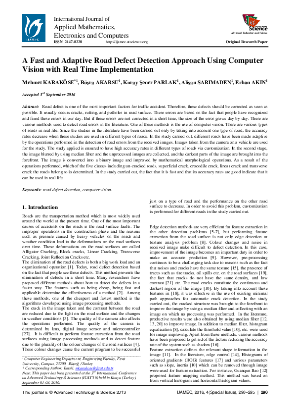 (PDF) A Fast and Adaptive Road Defect Detection Approach Using Computer ...