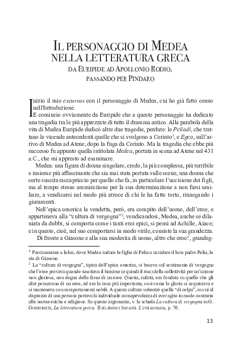 (PDF) Il personaggio di Medea da Euripide a Seneca