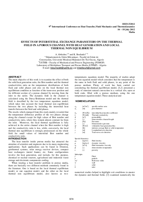 (PDF) Effects of interstitial exchange parameters on the thermal field ...