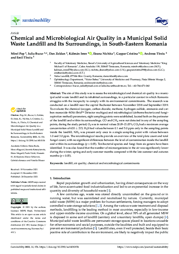 (PDF) Chemical and Microbiological Air Quality in a Municipal Solid ...