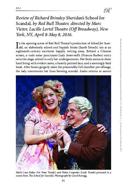 (PDF) School for Scandal