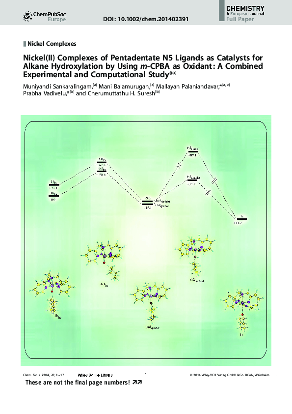 (PDF) Nickel(II) Complexes of Pentadentate N5 Ligands as Catalysts for ...