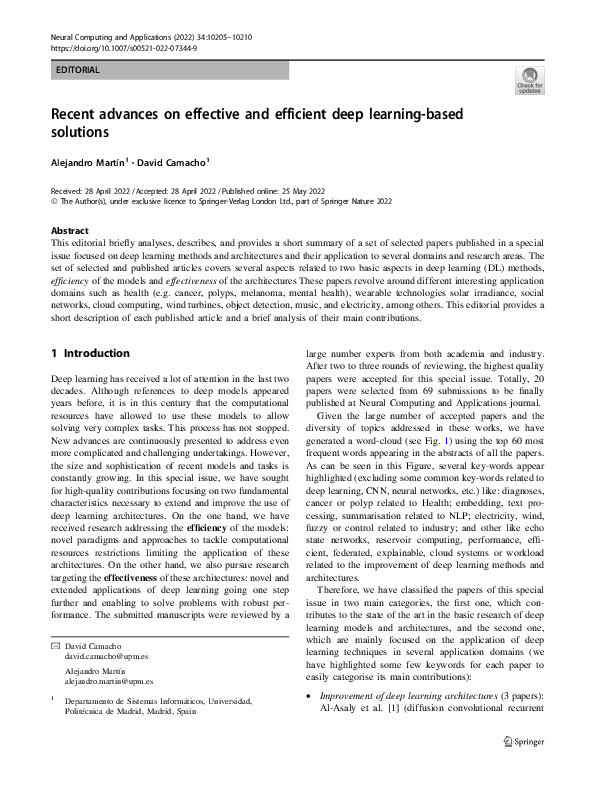 (PDF) Recent advances on effective and efficient deep learning-based ...