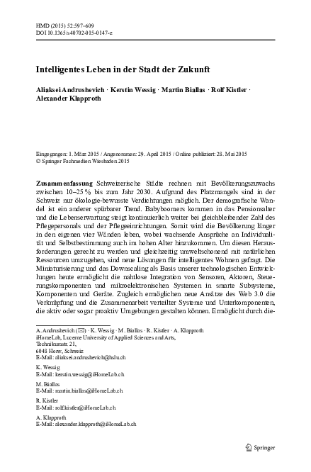 Intelligentes Leben in der Stadt der Zukunft