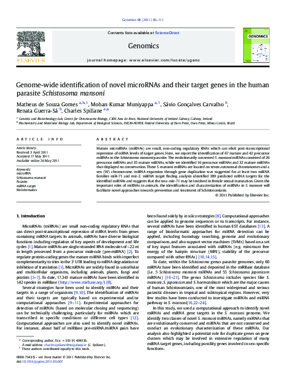 (PDF) Genome-wide identification of novel microRNAs and their target ...