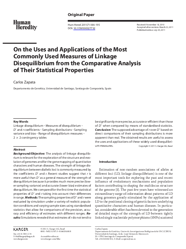 (PDF) On the Uses and Applications of the Most Commonly Used Measures ...