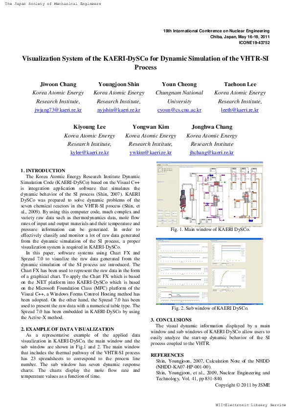(PDF) ICONE19-43752 Visualization System of the KAERI-DySCo for Dynamic ...