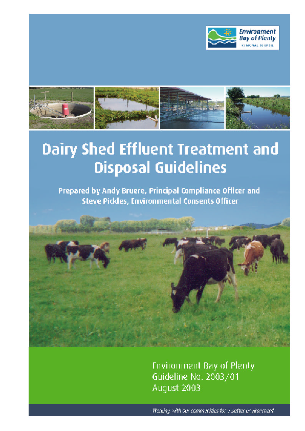 (PDF) Dairy Shed Effluent Treatment & Disposal Guidelines