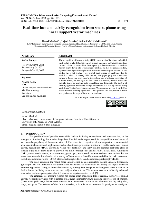 (PDF) Real-time human activity recognition from smart phone using ...