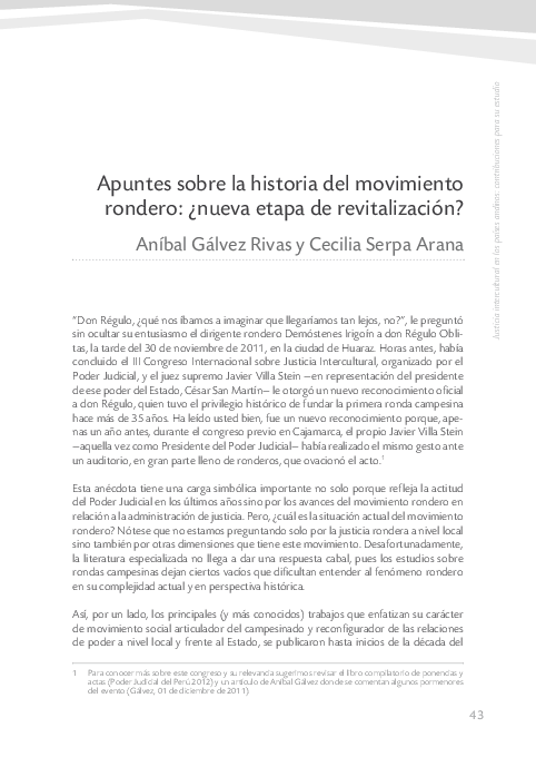 (PDF) Apuntes sobre la historia del movimiento rondero: ¿nueva etapa de ...