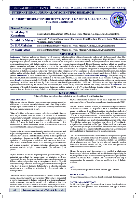 (PDF) To study the relationship between type 2 diabetes mellitus and ...