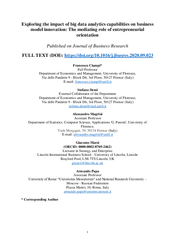 (PDF) Exploring the impact of big data analytics capabilities on ...