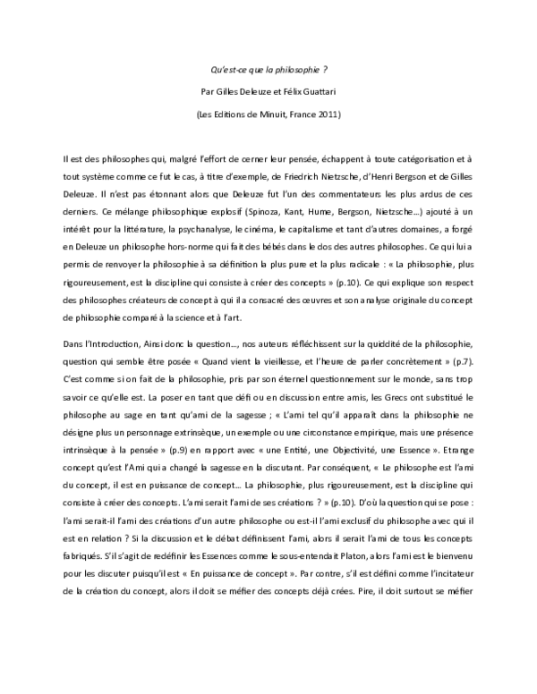 Doc Qu Est Ce Que La Philosophie