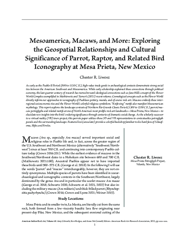 (PDF) Mesoamerica, Macaws, and More: Exploring the Geospatial ...