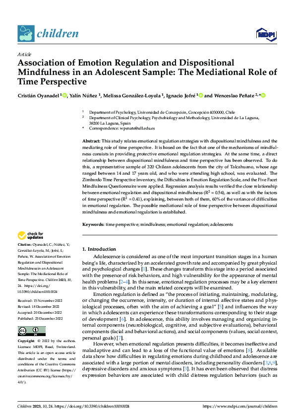 (PDF) Association of Emotion Regulation and Dispositional Mindfulness ...