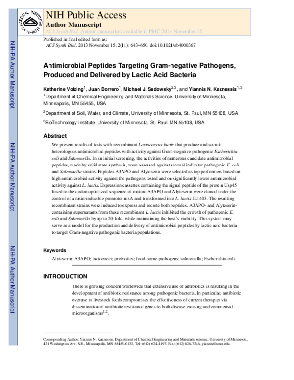 Photo inspiration: Gallery Detail: Pdf Antimicrobial Peptides Targeting Gram Negative Pathogens