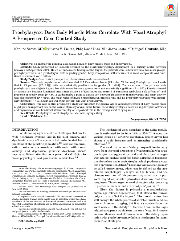 (PDF) Presbylarynx: Does Body Muscle Mass Correlate With Vocal Atrophy ...