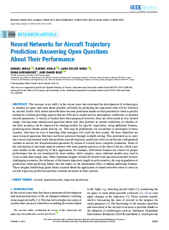 (PDF) Neural Networks for Aircraft Trajectory Prediction: Answering ...