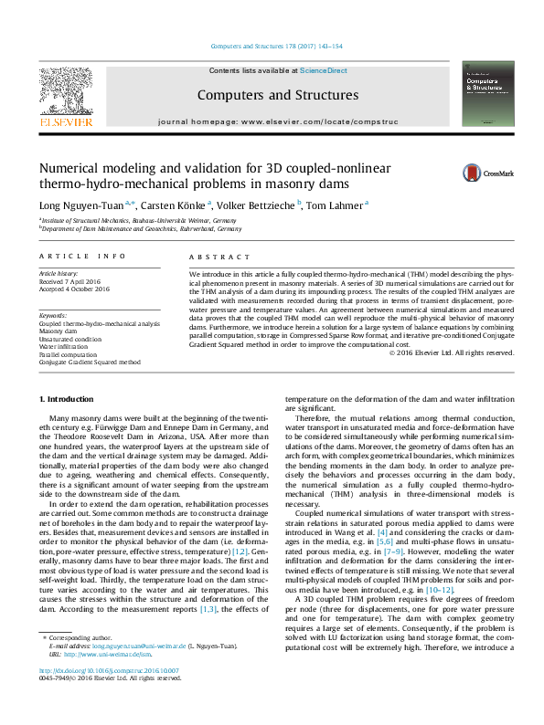 (PDF) Numerical modeling and validation for 3D coupled-nonlinear thermo ...