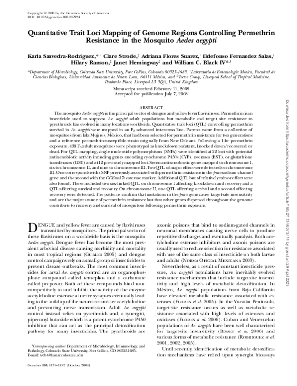 (PDF) Quantitative Trait Loci Mapping of Genome Regions Controlling ...