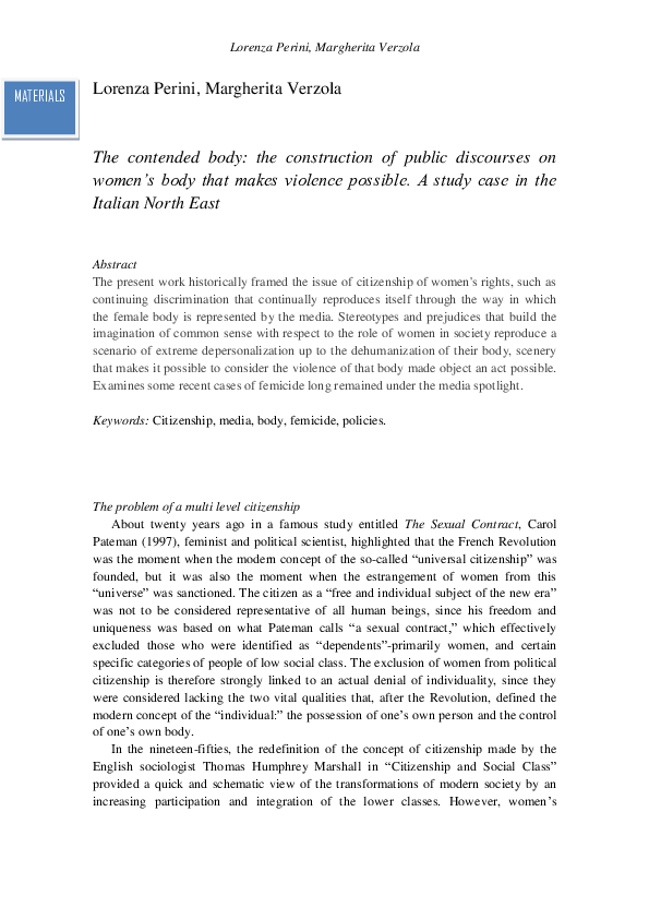 (PDF) The contended body: the construction of public discourses on ...