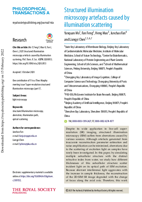 (PDF) Structured illumination microscopy artefacts caused by ...