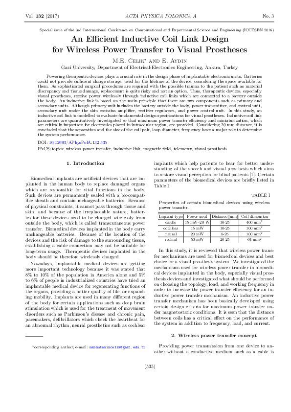 (PDF) An Efficient Inductive Coil Link Design for Wireless Power ...