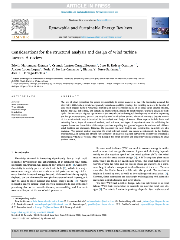 (PDF) Considerations for the structural analysis and design of wind ...