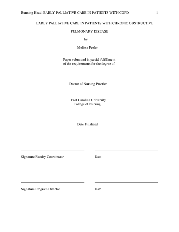 (PDF) Early Palliative Care in Patients with Chronic Obstructive ...