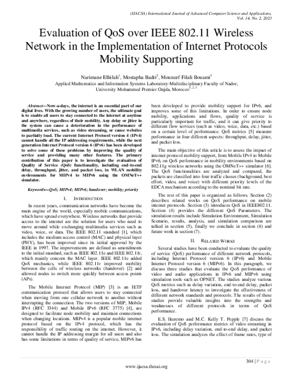 (PDF) Evaluation of QoS over IEEE 802.11 Wireless Network in the ...