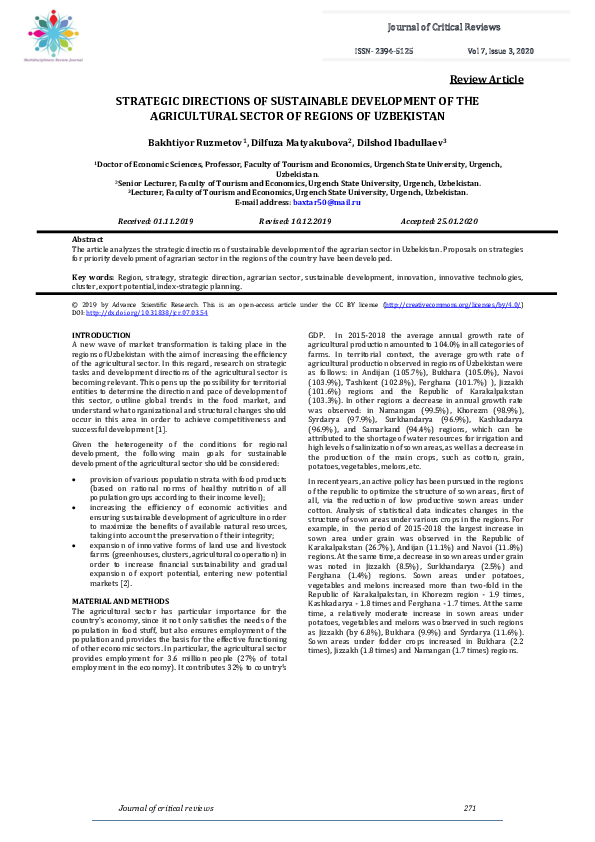 (PDF) Strategic Directions of Sustainable Development of the ...