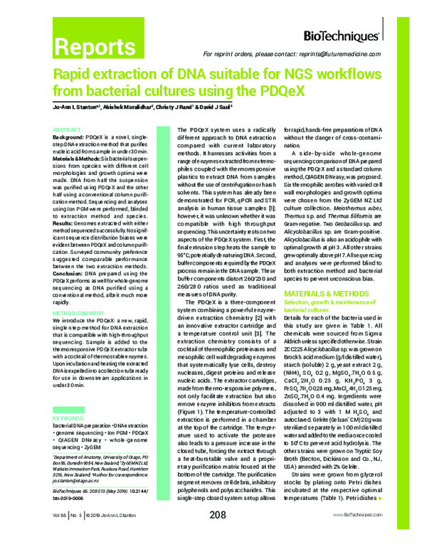 (PDF) Rapid extraction of DNA suitable for NGS workflows from bacterial ...