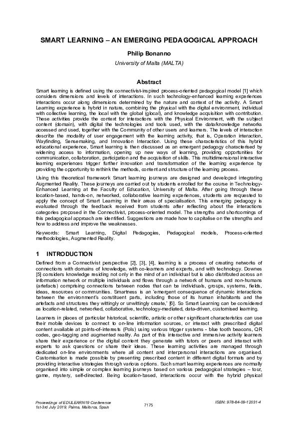 (PDF) Smart Learning – an Emerging Pedagogical Approach