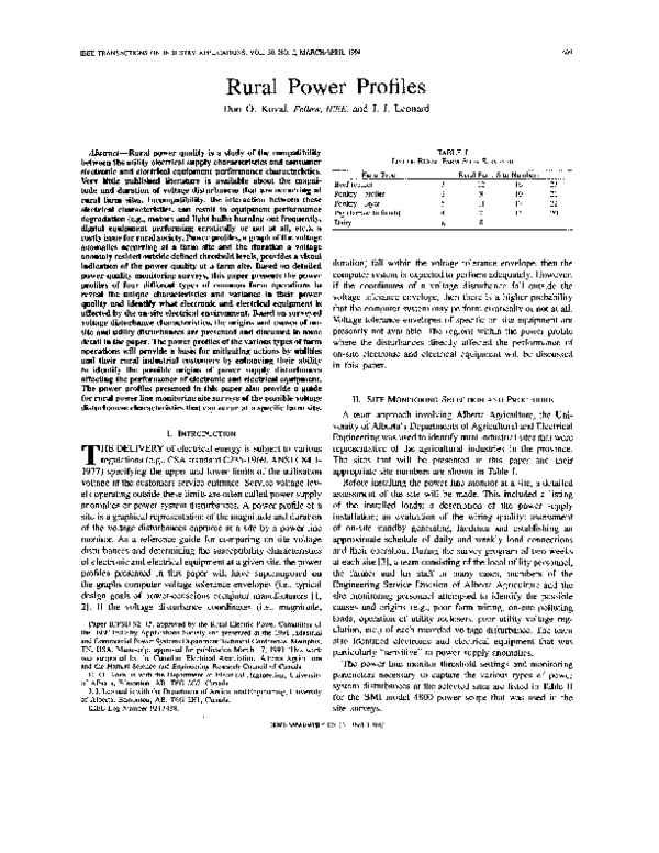 (PDF) Rural power profiles