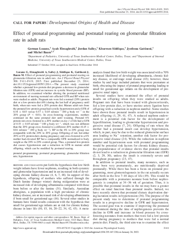 (PDF) Effect of Prenatal Programming and Postnatal Rearing on ...