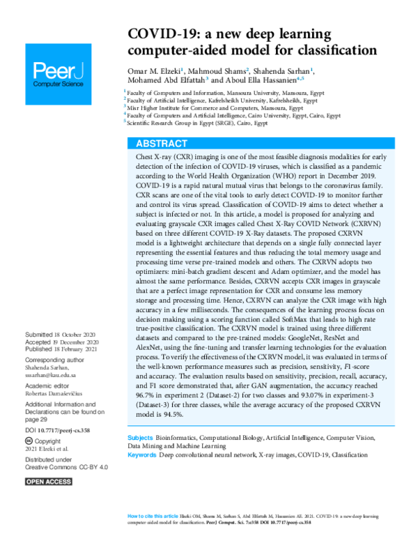 (PDF) COVID-19: a new deep learning computer-aided model for ...