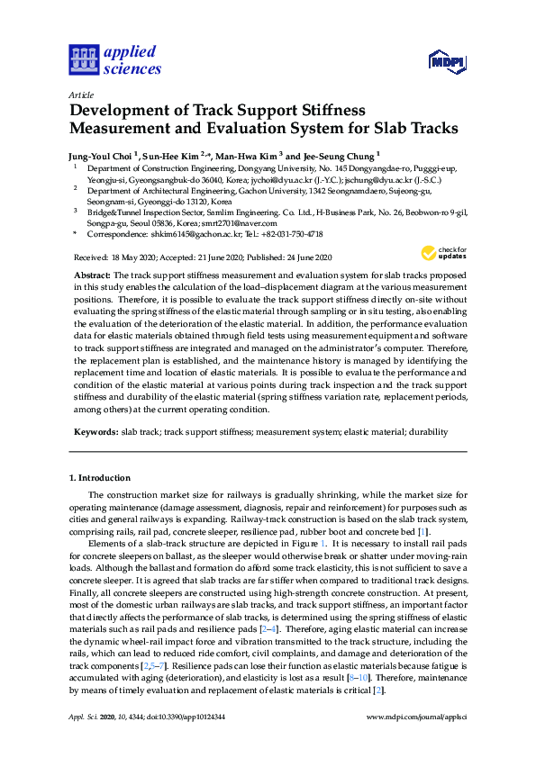 (PDF) Development of Track Support Stiffness Measurement and Evaluation ...